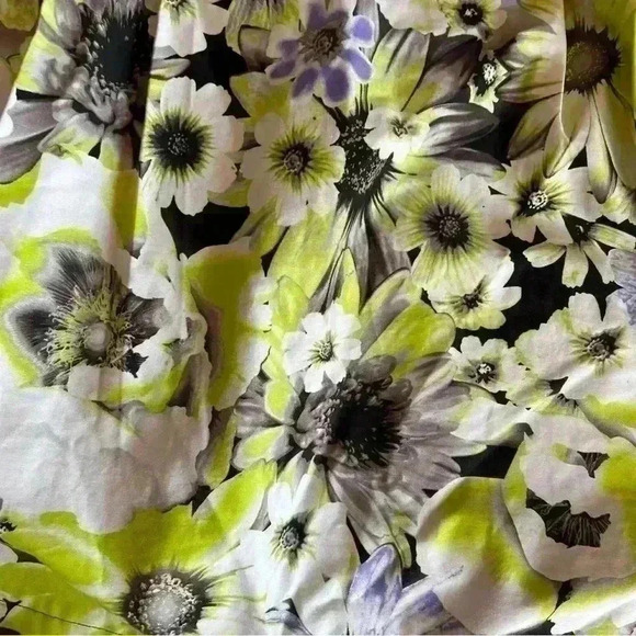 TAYLOR Just Taylor Green Gray Purple Floral Garden Party Tea Dress size 8 - Picture 3 of 5